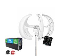 HUIZHITENGDA 220V,12000W 5 Blades Efficient Vertical Axis Wind Turbine Set, 220V Low Noise DC Wind Turbine Generator with Controller for Home Or Camping (12V 24V 48V)