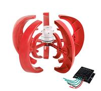 HUIZHITENGDA 220V, 16000W Wind Generators for Home Use Kit,12V/24V/48V Motor Kit Vertical Axis Windmill Energy+ Small Wind Turbine Generator for Home Use(Red)