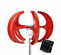 HUIZHITENGDA 220V,48V Low Noise Wind Turbine Generator, 12000W Vertical Wind Turbine Kit Low Wind Speed Starting Wind Power Generator with Controller for Home, Camping(5 Blades)