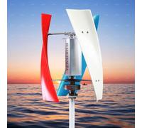 HUIZHITENGDA 24V, 1000W-3000W No Noise Household Magnetic Levitation Wind Turbine Kit, 12V-220V Vertical Wind Turbine W/Controller for Home(3 Blades)