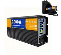 HUIZHITENGDA 3000 Watt Pure Sine Wave Power Inverter 12V-72V DC To 110V/220V AC Car Solar Inverter Power Converter with LCD Screen Display, for Truck, Home, Vehicles, Trip,DC 24V,AC 220V 60Hz