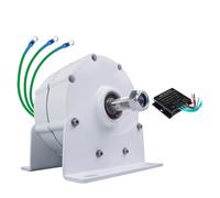 HUIZHITENGDA 48V, Low RPM 5000W 500RPM Gearless Permanent Magnet Generator 3 Phase AC Alternators Easy To Install Suitable for Hydraulic/Wind Power (12V-220V,with Base)