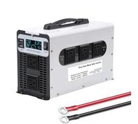HUIZHITENGDA 72V To 110V, 3000W Outdoor Power Inverter with 5 AC Outlets Smart Pure Sine Wave Power Inverter DC 12V-72V To 110V/220V AC Converter Off-Grid Solar Power,48V to 110V