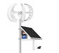 HUIZHITENGDA Noiseless 8000W Vertical Wind Turbine, 48V Portable Vertical Wind Power Turbine Generator Kit with Charge Controller for Garden Home(White),220V