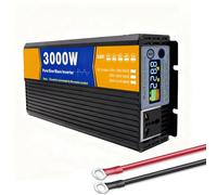 HUIZHITENGDA Pure Sine Wave Inverter Charger, 3000Watt DC 12V 24V 48V 60V 72V To AC 110V/220V with LCD Display Solar Inverter Converter for Off-Grid Solar RV Boat Home,12V to 110V