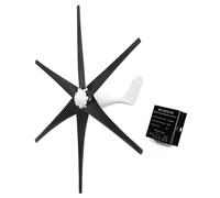 HUIZHITENGDA Vertical Wind Turbine, 6000W 12V 24V 48V Small Windmill Energy Generator Wind Power Kit for Outdoor/Street Lighting with MPPT Controller (Black),220V