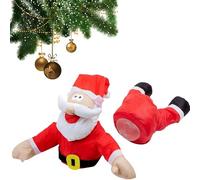 HUJINGLI Christmas Crashing Santa & Reindeer Animated Decoration, Funny Christmas Window Decorations with Broken Glass Sticker & Leg-Kicking Animation, Xmas Decor, Fits Any Window