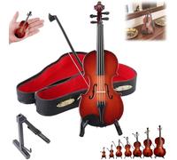 HUJINGLI Tiny Playable Violin: Worlds Smallest Violin With Sound Sob Story, Playable Tiny Violin Figurine, Miniature Musical Instrument, Dollhouse Accessory Or Keychain Charm For Unique Dumb Gag Gifts