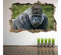 HUJL Wall Sticker Gorilla Animal Wall Art Stickers Mural Decal Kids Bedroom Home Office Decor ET8