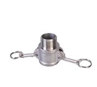 HUJWLBWF 1/2" 3/4" 1" - 2" Type A B C D E F DP 304 Stainless Steel Camlock Groove Fitting Adapter Barb Quick Disconnect For Homebrew(B,1")