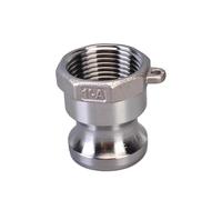 HUJWLBWF 1/2" 3/4" 1" - 2" Type A B C D E F DP 304 Stainless Steel Camlock Groove Fitting Adapter Barb Quick Disconnect For Homebrew(A,1")