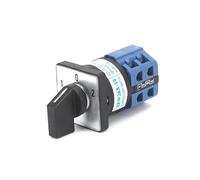 HUJWLBWF SZW26/LW26-10 2 Phase Small Double Ways Power Switching Selector Rotary Cam Switch 3 Position Lines 10A ON-OFF ON