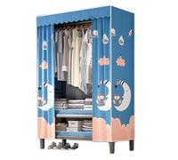 HUJZJY Foldable Wardrobe Closet Organizer, Portable No Installation Hanging Closet, Metal Frame Wardrobe Storage, Fabric Clothes Storage Organizer, Foldable Wardrobe Closet for Bedroom
