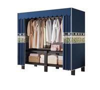 HUJZJY Foldable Wardrobe Closet Portable Organizer, Fabric Clothes Storage Closet, No Installation Hanging Wardrobe, Metal Frame Wardrobe, Wardrobe Closet for Bedroom