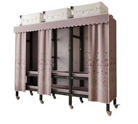 HUJZJY Foldable Wardrobe Closet with Metal Frame, Portable Fabric Wardrobe, Large Capacity Clothes Storage Organizer, Dustproof Freestanding Wardrobe for Bedroom Living Room Balcony