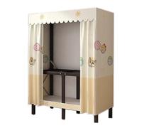 HUJZJY Portable Fabric Wardrobe Closet, Foldable Clothes Storage Organizer, No Installation Wardrobe, Metal Frame Hanging Closet, Wardrobe Organizer for Bedroom Living Room