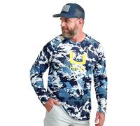 HUK KC Scott Men's Standard Fishing Shirt, Navy Blue