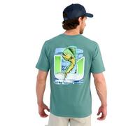 HUK Kc Scott Short Sleeve Performance Tee, Fishing T-Shirt for Men, Sketch - North Atlantic, Large