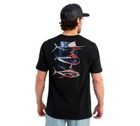 HUK Kc Scott Short Sleeve Performance Tee, Fishing T-Shirt for Men, Southern Slam - Black, S