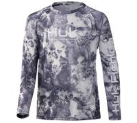 HUK Kids' Standard Pursuit Camo Long Sleeve Performance Shirt, Mossy Oak Leeward, X-Small