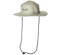 HUK Men's Boonie, Wide Brim Fishing Hat Bucket, Solid-Harbor Mist, One Size