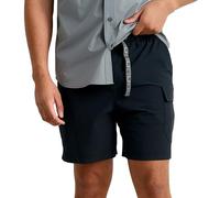 HUK Men's Creekbed, 7" Performance Fishing Cargo Shorts Casual, Black, Large