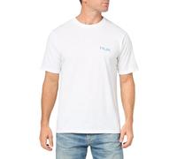 HUK Men's Fishing Graphic Tee, Performance Short Sleeve, Quick-Dry, Bill Bones - White, Medium