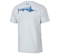 HUK Men's Fishing Graphic Tee, Performance Short Sleeve, Quick-Dry, Bill Bones - White, Medium