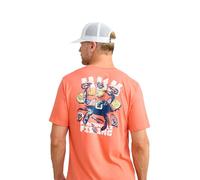 HUK Mens Fishing Graphic Tee, Performance Short Sleeve, Quick-Dry, Fresh Salmon, X-Large