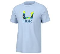 HUK Men's Fishing Graphic Tee, Performance Short Sleeve, Quick-Dry, Mahi Fill - Ice Water, XL