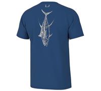 HUK Men's Fishing Graphic Tee, Performance Short Sleeve, Quick-Dry Shirt, Tuna Sketch-Set Sail, Medium