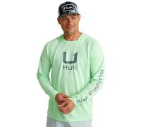 HUK Men's Icon X Hoodie, Fishing Shirt with Sun Protection, Patina, Medium