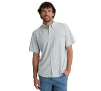 HUK Men's Kona Solid Short Sleeve Fishing Button Down Shirt, Harbor Mist, 3XL
