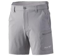 HUK Men's Next Level Quick-Drying Performance Fishing Shorts, Overcast Grey, Large