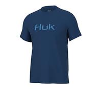 HUK Men's Performance Fishing Logo Tee, Short Sleeve, Quick-Dry, Set Sail, Medium