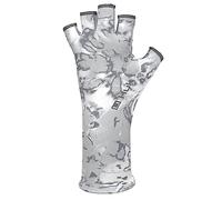 HUK Men's Pursuit Sun, Quick-Drying Fingerless Fishing Gloves Cold Weather, Fin Flats-Harbor Mist, X-Large