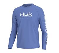 HUK Men's Pursuit Vented Long Sleeve, 30 UPF Fishing Shirt, Wedgewood, Medium