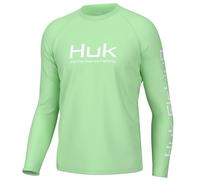 HUK Mens Pursuit Vented Long Sleeve Shirt, +30 UPF Fishing Shirt, Patina, Medium