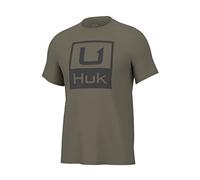 HUK Men's Short Sleeve Performance Tee, Fishing T-Shirt Stacked Logo-Overland, Medium