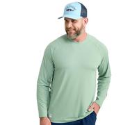 HUK Men's Standard A1A Crew, Quick-Dry, Breathable Fishing Shirt, Fog Green