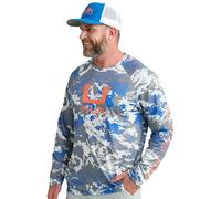 HUK Men's Standard Scott Patterned Pursuit Hoodie, Hooded Fishing Shirt, KC-Night Owl 2.0