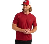 HUK Men's Standard Scott Short Sleeve Tee, Performance Fishing T-Shirt, KC Painted Stripes-Scarlet Blaze