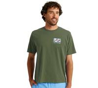HUK Men's Standard Short Sleeve Performance, Fishing T-Shirt, Trophy Flag Tee-Moss