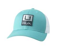 HUK Men's Trucker, Anti-Glare Snapback Fishing Hat Cap, Huk'd Up-Marine Blue, One Size