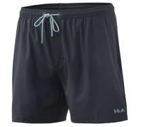 HUK Mens Volley 5.5" Short | Elastic Waist Quick-Dry Shorts Swim Trunks, Volcanic Ash, Large US