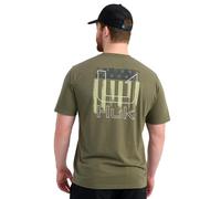 HUK Short Sleeve Performance Tee, Fishing T-Shirt for Men, Salute-Moss