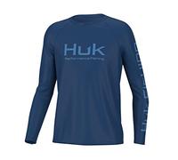 HUK Unisex Kid's Pursuit Solid Long Sleeve, Fishing Shirt, Set Sail, XL