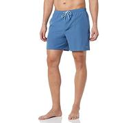 HUK Men's Volley 5.5" Elastic Waist Quick-Dry Swim Shorts Trunks, Titanium Blue, Small