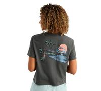HUK Womens Short Sleeve Performance Tee, Fishing T-Shirt for Women, Seas the Day - Dark Shadow, X-Large