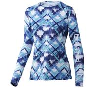 HUK Women's Standard Pursuit Long Sleeve Performance Shirt + Sun Protection, Roy Troy-Deep Ocean Blue, Small